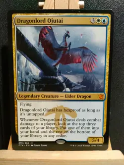 Dragonlord Ojutai - Dragons of Tarkir - Mythic - NM to LP (see pics) MTG - Image 1