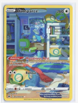 Dunsparce GG23/GG70 Full Art | Pokemon TCG Crown Zenith Trainer Gallery NM - Image 1