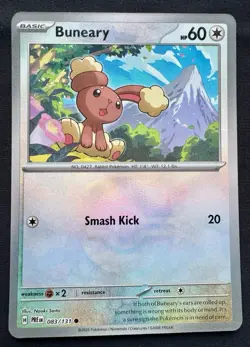 Buneary (Master Ball Pattern) 083/131 Pokemon Prismatic Evolutions Holo Common - Image 1