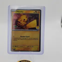 Pokemon Pikachu 051/162 2025 Pokemon Day Stamp 30 year and coin - Image 1