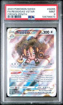 Pokemon TCG Regigigas Vstar GG55/GG70 Crown Zenith Galarian Gallery! PSA 9! - Image 1