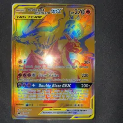 Pokemon Black Star Promo - Reshiram & Charizard GX SM247 Full Art Holo - Image 1
