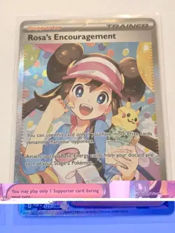 Pokemon Rosa's Encouragement Trainer Supporter Full Art Holo 123/088 English - Image 1