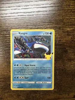Pokemon Kyogre Celebrations 003/025 Holo Rare Basic 130 HP English - Image 1