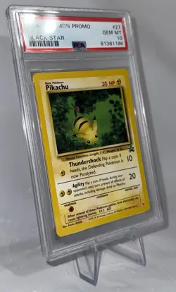 2000 Pokemon Promo Pikachu #27 Black Star PSA 10 GEM MINT WOTC - Image 3