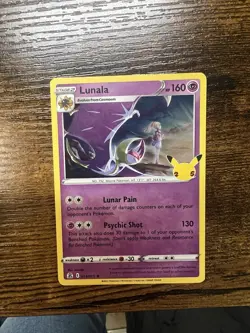 Pokemon Lunala Celebrations 015/025 Holo Rare Stage 2 160 HP English - Image 1