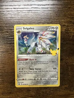 Pokemon Solgaleo Celebrations 021/025 Holo Rare Stage 2 170 HP English - Image 1