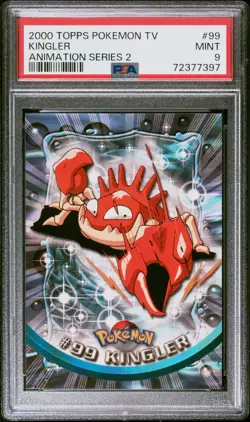 Kingler Topps Pokemon Tv Animation Series 2 99 NM PSA 9 - Image 1