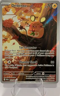 Pokemon TCG Dedenne 093/088 POR: Full Art Holo Lightning Basic 70 HP - Image 1