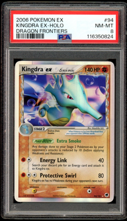2006 Pokemon EX Dragon Frontiers #94 Kingdra EX Holo PSA 8 NM-MT - Image 1