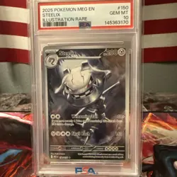 2025 POKEMON MEG EN-MEGA EVOLUTION ILLUSTRATION RARE #150 STEELIX PSA 10 - Image 1