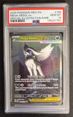 Pokemon Mega Absol ex 180/132 Me01: Mega Evolution SIR Holo PSA 10 2025 - Image 1