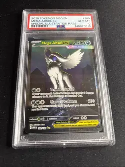 2025 Pokemon Mega Evolutions #180 Mega Absol Ex SIR PSA 10 - Image 1