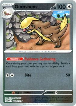 Pokemon - Gumshoos 110/132 - Reverse Holo - Mega Evolution - New - Image 1