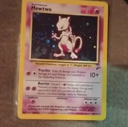 Pokemon Mewtwo 010/102 Base Set Basic Holo Rare Pokemon TCG 60 HP Psychic - Image 1