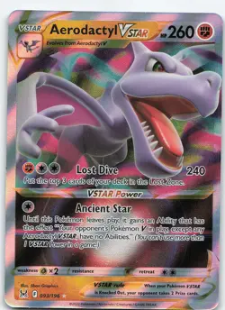 Aerodactyl VSTAR 093/196 Ultra Rare Holo SWSH11: Lost Origin NM Pokemon - Image 1