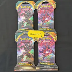 Pokemon TCG Darkness Ablaze Sleeved Booster Packs - Lot of 4 - Sealed - Image 1