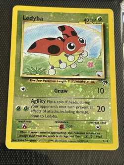 Pokemon Southern Islands Ledyba 07/18 Reverse Holo Promo 40 HP - Image 1
