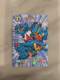 Totodile Croconaw Feraligatr Attacks 2 Database Johto Cracked Ice Holo Pokemon - Image 1