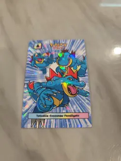 Totodile Croconaw Feraligatr Attacks 2 Database Johto Cracked Ice Holo Pokemon - Image 2