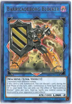 Yugioh - Barricadeborg Blocker MP20-EN140 1st Edition - 2020 Tin of Lost Memorie - Image 1