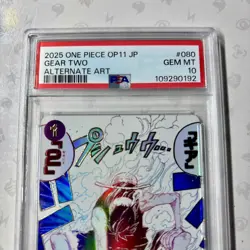 Gear 2 OP11-080 PSA 10 Luffy A Fist of Divine Speed One Piece Manga Event - Image 2