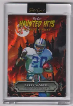 Barry Sanders 2025 Wild Card Haunted Hits #HHCC-BS Lava Creepy Castle Red #1/1 - Image 1