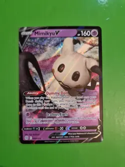 Pokemon TCG SWSH Mimikyu v Holo Rare Card 068/172 Brilliant Stars - Image 1