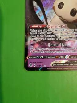 Pokemon TCG SWSH Mimikyu v Holo Rare Card 068/172 Brilliant Stars - Image 5