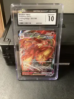 Pokemon TCG Blaziken VMAX Chilling Reign Ultra Rare Card 021/198 NM Condition - Image 1