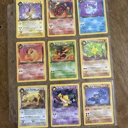 Pokemon Vintage Team Rocket Card Lot Jolteon Vaporeon Flareon Machamp LP 9 - Image 2