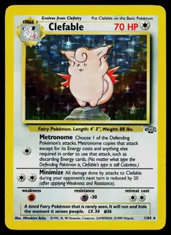Pokemon Card - Clefable Jungle 1/64 Holo Rare - Image 1
