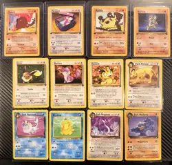 Pokemon Team Rocket - Lot of 12 cards. Four first editions. Mint condition! - Image 1