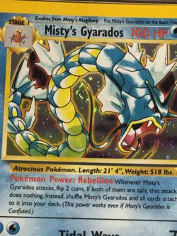 Pokemon Card Misty's Gyarados 13/132 Holo PSA 6 Gym Challenge MIDDLE SWIRL - Image 2