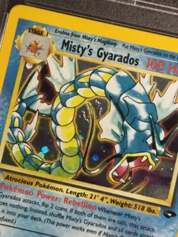 Pokemon Card Misty's Gyarados 13/132 Holo PSA 6 Gym Challenge MIDDLE SWIRL - Image 3