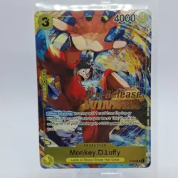 Monkey D. Luffy SEALED OP04 Pre Release Winner Tourney Promo Card P-036 English - Image 2