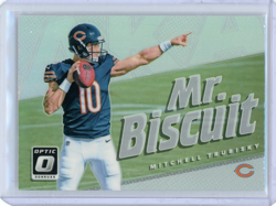 2017 Donruss Optic Mitchell Trubisky Chicago Bears RC Mr. Biscuit Silver Prizm - Image 1
