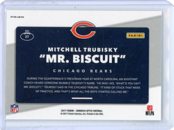 2017 Donruss Optic Mitchell Trubisky Chicago Bears RC Mr. Biscuit Silver Prizm - Image 2