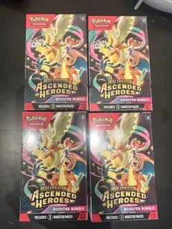 Pokemon TCG: Mega Evolution Ascended Heroes Booster Bundle x4 - Image 1