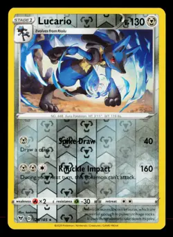 Lucario 120/185 Rare Vivid Voltage Pokemon Reverse Holo NM/M - Image 1