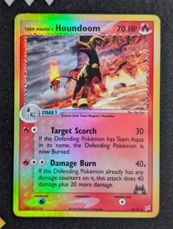Team Magma's Houndoom - 34/95 Team Magma vs Team Aqua Pokemon NM Reverse Holo - Image 1