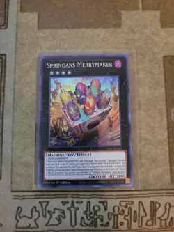 YUGIOH SPRINGANS MERRYMAKER LIOV-EN041 SUPER 1ST ED NM - Image 1