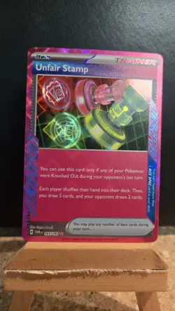 Unfair Stamp 165/167 Sv06 Twilight Masquerade Ace Holo Pokemon TCG NM Condition - Image 2