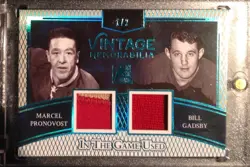 2017 Leaf ITG Game Used Marcel Pronovost Bill Gadsby Vintage Patch Red Wings /2 - Image 1