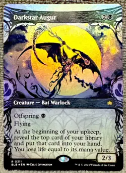 MTG Darkstar Augur 311 Showcase Foil Bloomburrow Magic The Gathering Card - Image 1