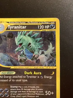 Pokemon Card-Tyranitar-29/165-Expedition- Holo-ENG-LP - Image 3