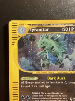 Pokemon Card-Tyranitar-29/165-Expedition- Holo-ENG-LP - Image 4