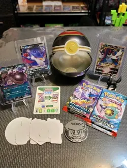 Luxuryball Tin Lot! Japanese VSTAR, V & Clodsire Ex, Two 15 Card Custom Packs - Image 1