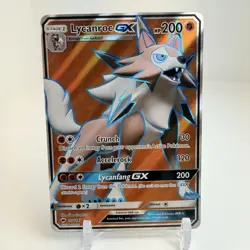 Pokemon TCG Lycanroc GX Full Art Ultra Rare Card Burning Shadows Holo 136/147 - Image 1