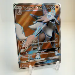 Pokemon TCG Lycanroc GX Full Art Ultra Rare Card Burning Shadows Holo 136/147 - Image 2